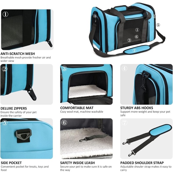 Henkelion Pet Carrier for Small Medium Cats or Puppies 🤩 🐶 🐱Preowned - Picture 2 of 5